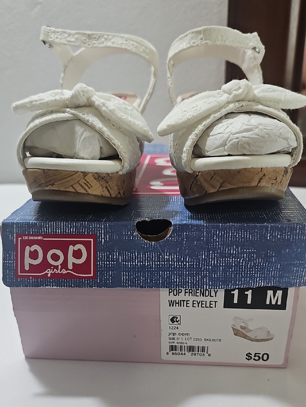 Pop Little & Big Friendly Wedge Girls Sandals. Size 11  (602) - Picture 5 of 12